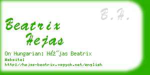 beatrix hejas business card